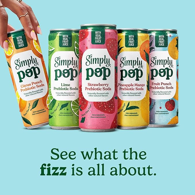 Simply Pop Soda Prebiotic Citrus Punch 12 fl oz (Pack of 12)