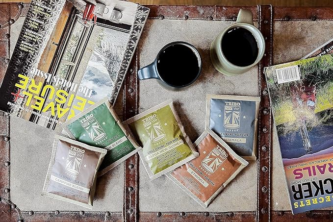 Tribo Coffee Single-Serve Portable Pour Over Drip Coffee | Medium-Dark Super Plus Bundle | 10 Servings per box (30 Servings)