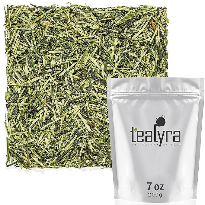 Tealyra - Premium Kukicha Twig Kabuse - Japanese Green tea - Loose Leaf Tea - Mild Slightly Nutty Flavour - High Level of Antioxidants - Caffeine Level Low - 200g