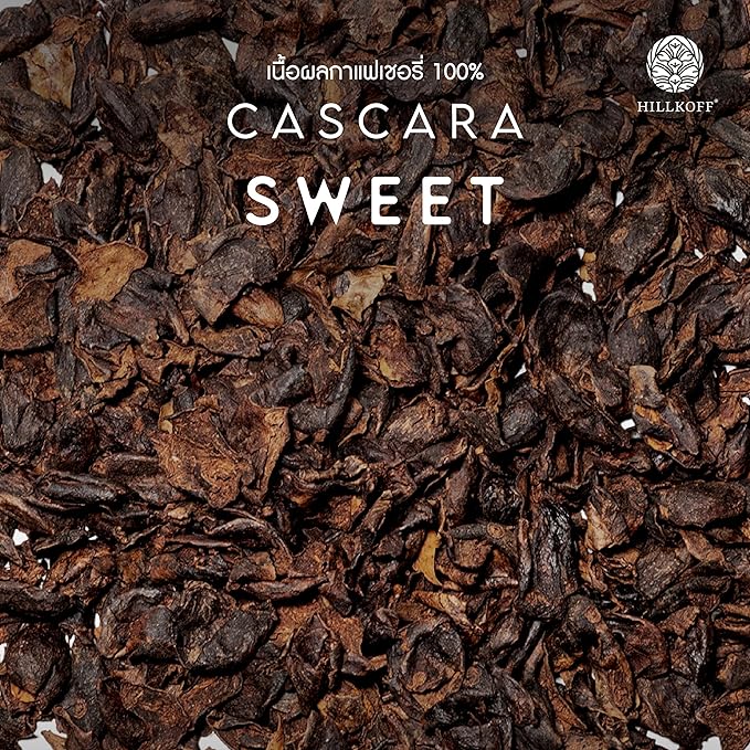 Hillkoff Cascara Sweet - Ground Coffee Cherry Tea 100% Coffee Fruit Husk Fruity Antioxidant-Rich Ground Husk 500 g