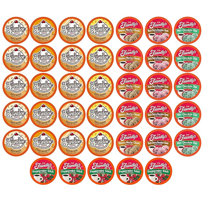 Two Rivers Coffee Ice Cream Flavored Coffee Pods Variety Sampler Pack for Keurig 2.0 K Cup Brewers 40 Count