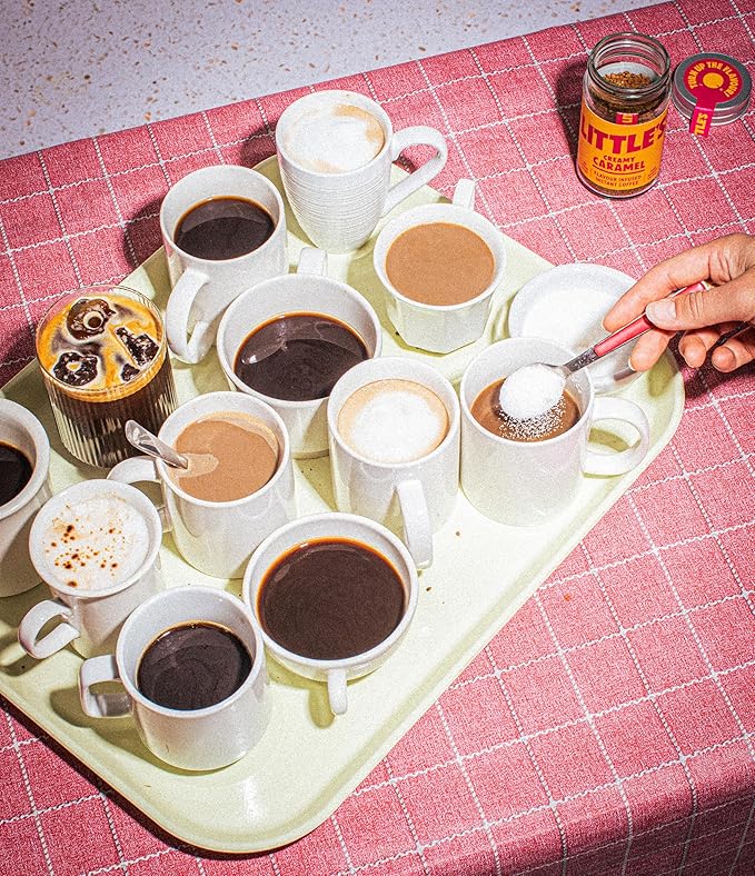 Little’s Flavored Instant Coffee The Sweet Set – Double Chocolate Creamy Caramel French Vanilla – No Added Sugar Freeze-Dried Instant Coffee 3 x 1.76 oz Jars Total 42 Servings