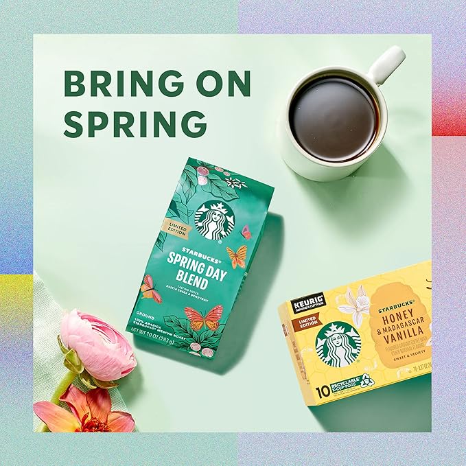 Starbucks Flavored K-Cup Coffee Pods Honey &amp Madagascar Vanilla for Keurig Brewers Limited Edition 6 boxes (60 pods total)