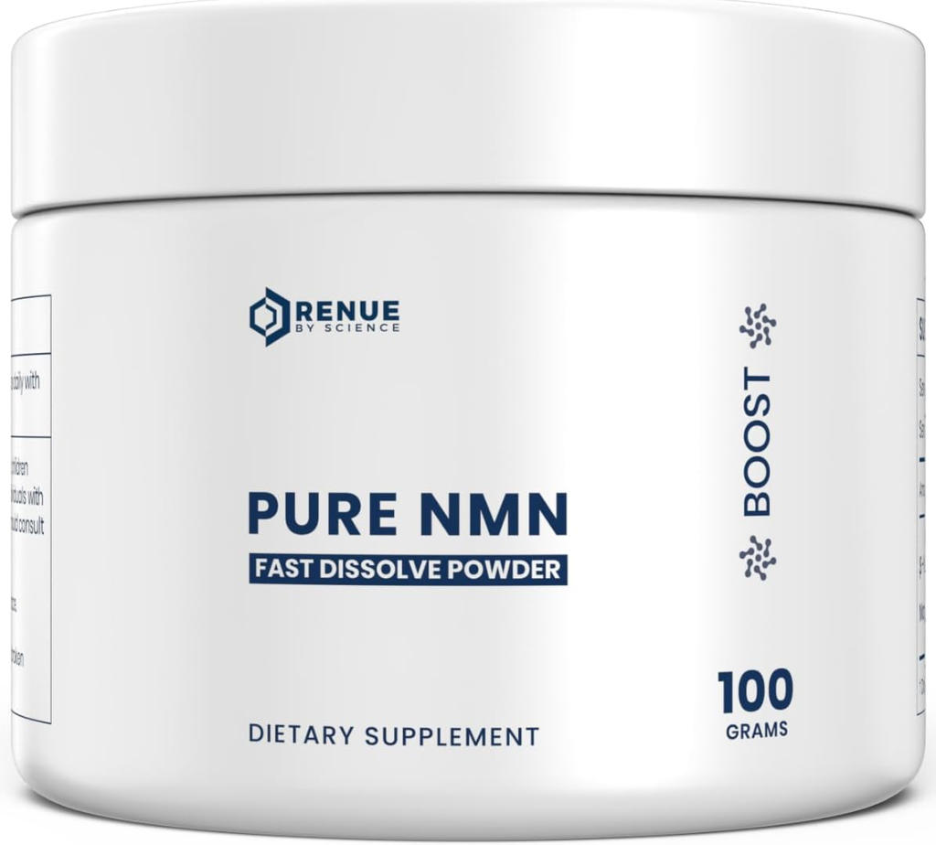 Renue By Science NMN Powder | 100g Fast Dissolve Powder Supplement | 500mg Nicotinamide Mononucleotide per Serving | Manufactured in the USA Third-Party Tested
